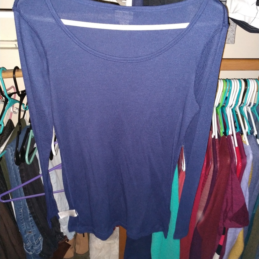 Ribbed long sleeve tee